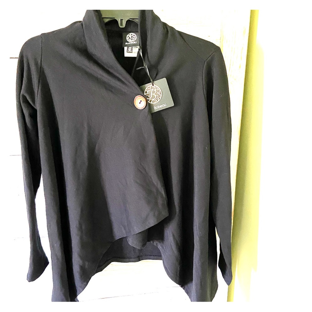 Black one button wrap